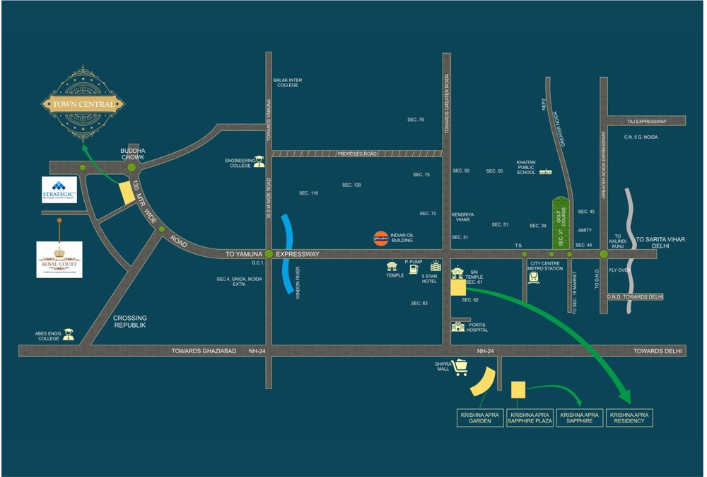 PKS Town Central location map